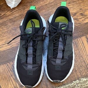 Nike women’s crater impact  Black and Lime Sneakers